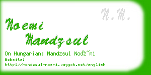 noemi mandzsul business card